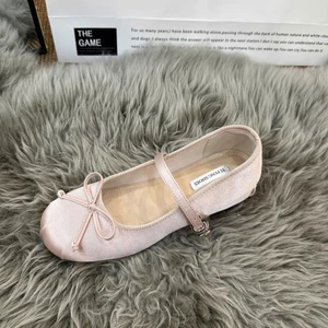 Giày Búp Bê Vải Satin Mary Jane Cao 4cm Mẫu Mới Sang Chảnh 2025