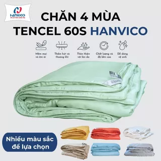 Chăn Tencel 4 mùa Hanvico - Chăn Mền 200x220cm Tencel 60s cao cấp, lồng được ruột chăn vào trong