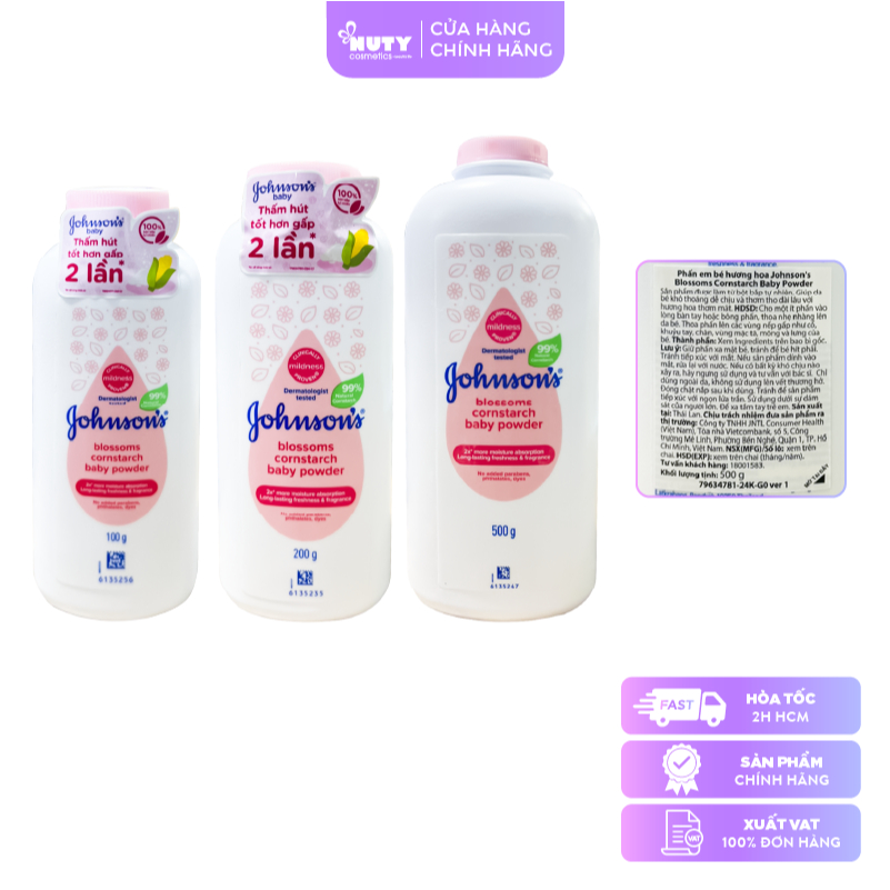 Phấn Rôm Thơm Hương Hoa Johnson Baby Power (100g, 200g, 500g) | Shopee ...