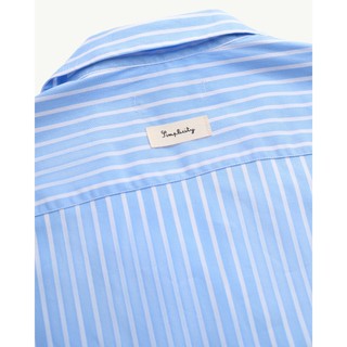 Áo Sơ Mi Nam Ngắn Tay Vải Cotton Kẻ Sọc Cổ Curban Form Loose - Routine 10S25SHS005