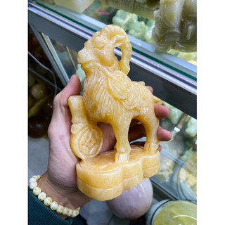 Tượng Dê Đá Hoàng Long 15cm Decor Trang Trí Nhà - Decor Phòng - Phong Thuỷ