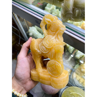 Tượng Dê Đá Hoàng Long 15cm Decor Trang Trí Nhà - Decor Phòng - Phong Thuỷ
