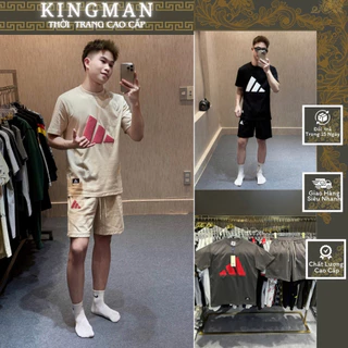 Bộ Quần Áo Cộc AD Logo Đỏ In Cao Su In Nổi Độ Hoàn Thiện Cao_Bộ Quần Áo Hè Siêu Hot