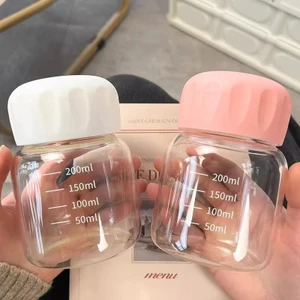 Bình nước 300ml dáng lùn thuỷ tinh xinh xắn