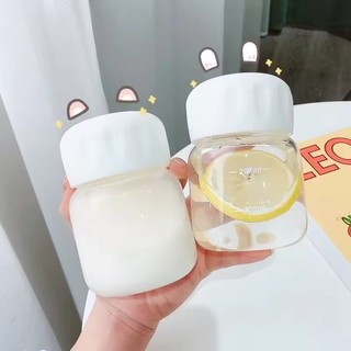 Bình nước 300ml dáng lùn thuỷ tinh xinh xắn