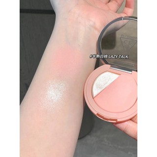Phấn Má Hồng 3CE BLUSH LIGHTER 2in1 Kèm Bắt Sáng What If Lazy Talk Early Now Beige How  - Bebeau