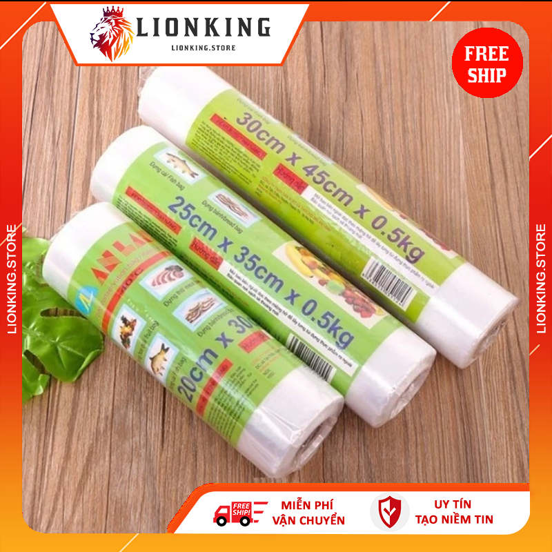 Combo 3 Cuộn Túi Đựng Thực Phẩm Tự Hủy Sinh Học, Đựng Thức Ăn Tủ Lạnh Bảo Quản Sạch Sẽ - Lionking Store