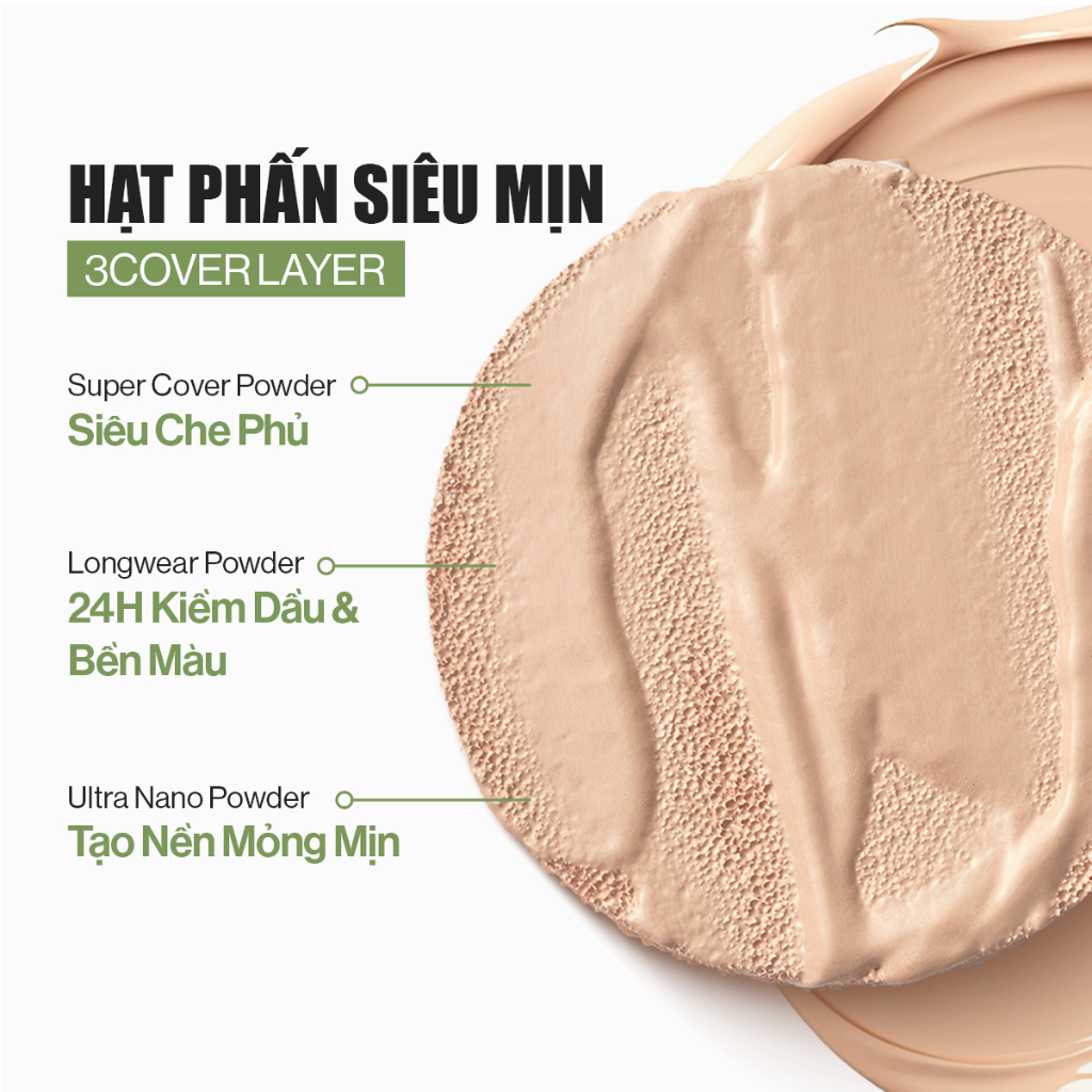 Ảnh Siêu Phấn Nước Che Phủ GLAMRR Q Vegan Super Cover Cushion SPF50+/PA+++ (1 lõi x 15g) 4
