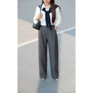 Quần Ống Suông Nữ Cạp To Eo Cao, Chất Tuýt sy Cao Cấp - Miolady QA001