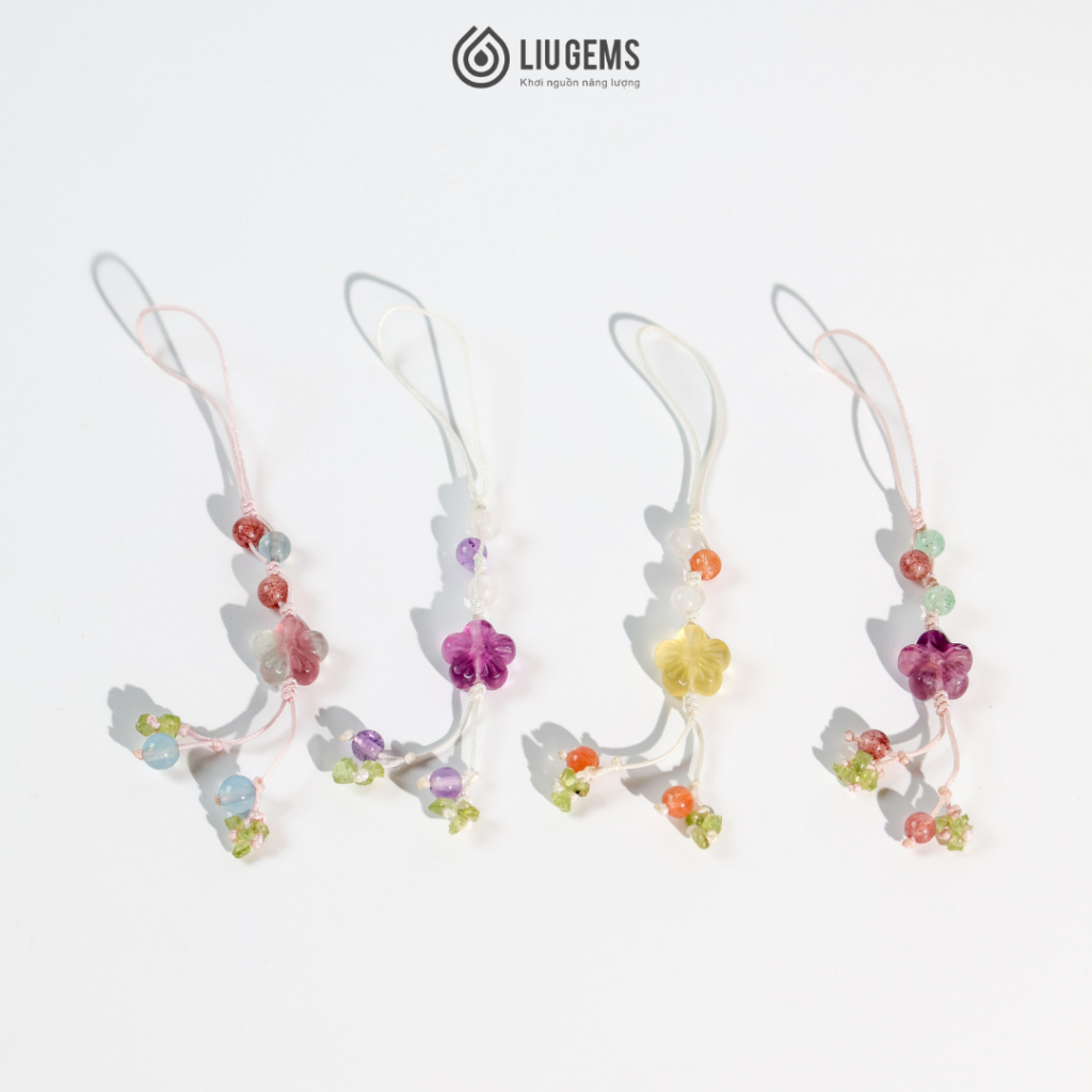 Móc Khóa Handmade Liugems Manifest Your Power Kết Hợp Đá Tự Nhiên Dễ Thương Năng Lượng Tích Cực PK45