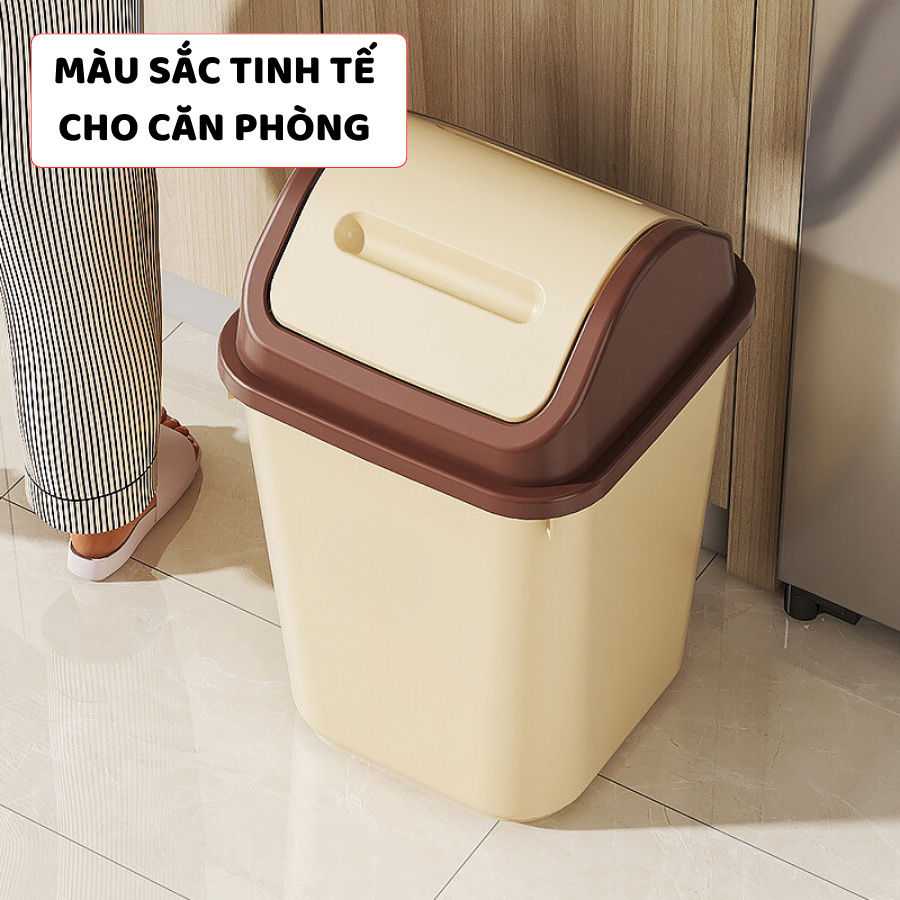 Thùng Đựng Rác Nắp Lật Nhiều Kích Thước ENODA HOME, Thùng Rác Nhựa PP Ngăn Mùi Hiệu Quả TR031