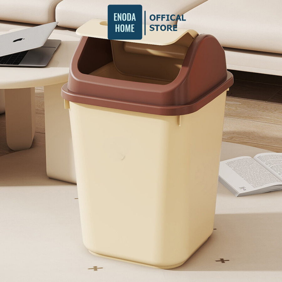 Thùng Đựng Rác Nắp Lật Nhiều Kích Thước ENODA HOME, Thùng Rác Nhựa PP Ngăn Mùi Hiệu Quả TR031