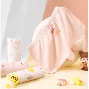 Set 4 quần chip bé gái, quần lót trẻ em cotton cao cấp loại A đáy lót thông hơi kháng khuẩn Mèo xinh