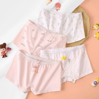 [T30 Cotton lạnh] Set 4 quần chip bé gái, quần lót trẻ em cotton cao cấp loại A đáy lót thông hơi kháng khuẩn Mèo xinh