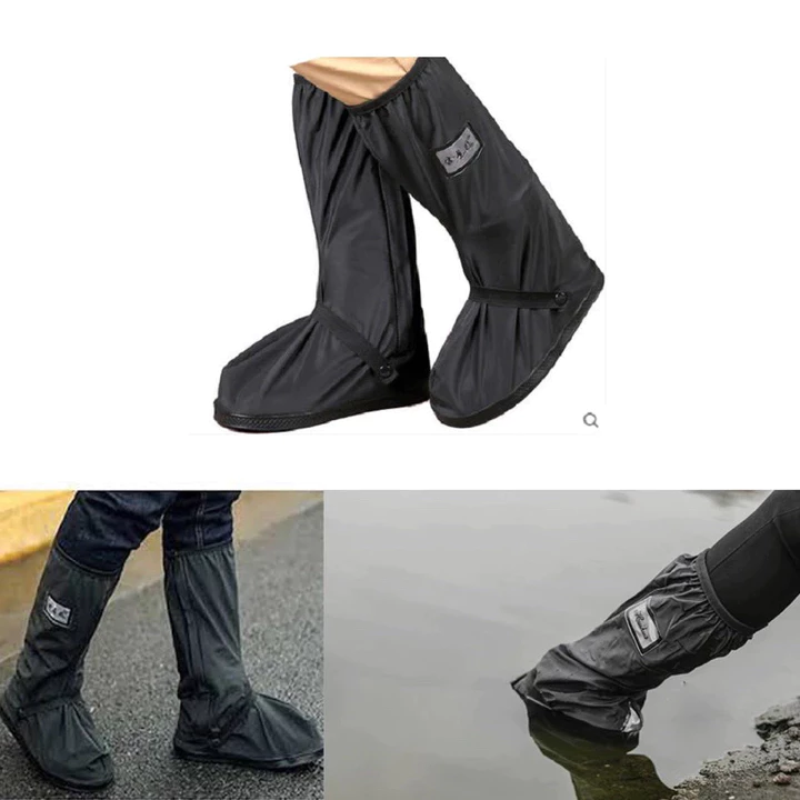 Ủng Đi Mưa - Bọc Giày Đi Mưa Cổ Cao Chống Thấm 100% Chống Trơn Trượt - Có Khoá Kéo 2 Lớp, Chất Liệu PVC Cao Cấp T&P