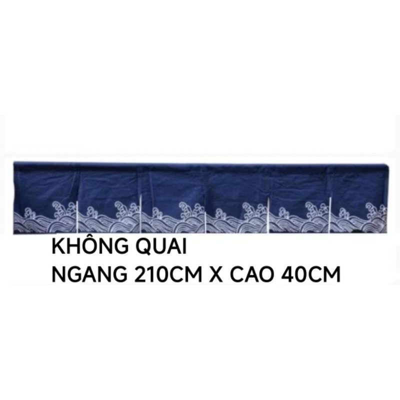 [6 MẢNH KHÔNG THANH TREO]Màn rèm Nhật ngang 6 mảnh quai 2m1x48cm (chưa gồm thanh)/không quai 2m1x40cm