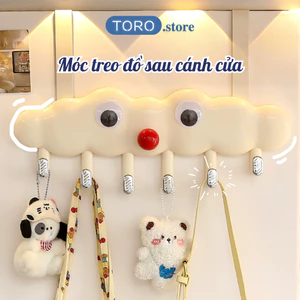 Móc Treo Quần Áo Sau Cửa TORO Hình Đám Mây Dễ Thương, Móc Treo Đồ Đa Năng Nhà Tắm Nhà Bếp Dán Tường