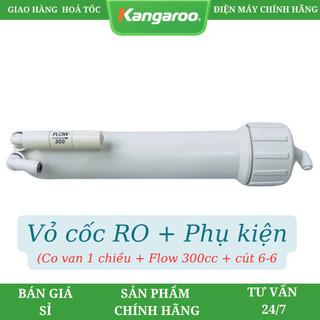 Vỏ Cốc RO + Phụ Kiện ( Flow 300cc + Van 1 chiều + Cút 6-6 ) - Vỏ màng RO