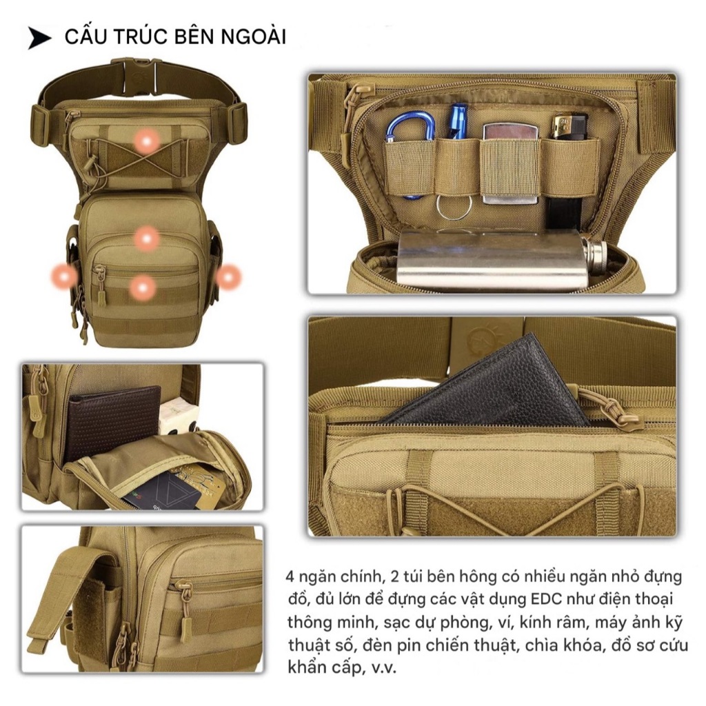 Túi đeo đùi chiến thuật COMMAN_Tactical Leg Bag