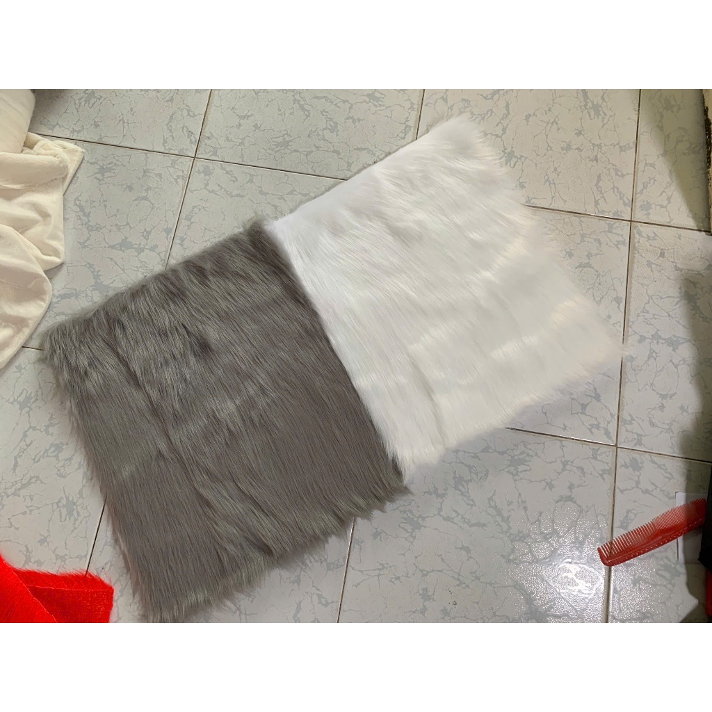 Thảm lông trải kệ tủ màu xám nhiều kích thước - Thảm lông giá rẻ màu xám