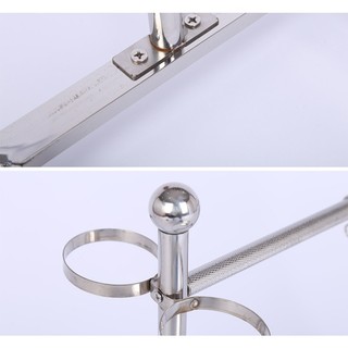 Cầu Đứng Inox Cho Vẹt Nhiều Kích Cỡ Kèm Khay Hứng Phân Và Cóng Ăn Uống