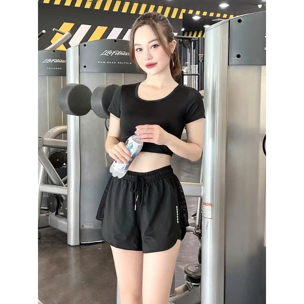Bộ Tập Nữ Crtop Bộ Tập Thể Thao Nữ Chất Đẹp Có Kèm Mút Ngực, Tập Gym - Yoga - Aerobic MMESPORT
