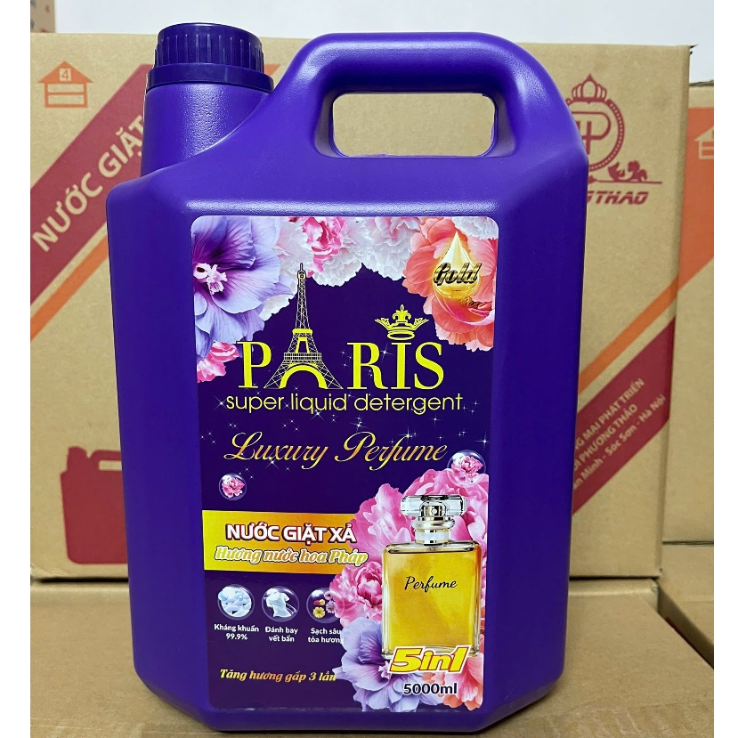 Nước Giặt Paris Luxury Perfume 5 Trong 1. Hàng chính hãng , Hương hoa Pháp đam mê. làm sạch nhanh .