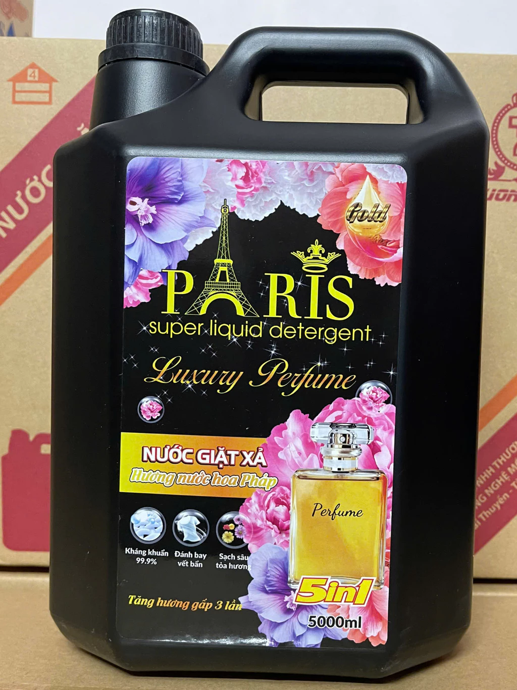 Nước Giặt Paris Luxury Perfume 5 Trong 1. Hàng chính hãng , Hương hoa Pháp đam mê. làm sạch nhanh .
