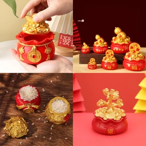 Bộ sưu tập túi vàng tài lộc may mắn trang trí nhà cửa, bàn làm việc, bàn quầy, văn phòng, bàn thờ thần tài, taplo ô tô