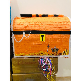 Pinata Rương cướp biển Tresure box Pirate Chest - Trò chơi đập kẹo - Trang Trí Sinh Nhật Cho Bé Trai và Bé Gái