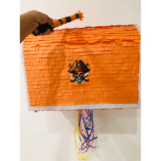Pinata Rương cướp biển Tresure box Pirate Chest - Trò chơi đập kẹo - Trang Trí Sinh Nhật Cho Bé Trai và Bé Gái