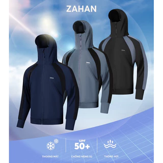 Áo chống nắng nam zahan 2 lớp 2 mặt phối màu trẻ trung năng động chống tia UPF50+ thoáng khí mát lạnh.