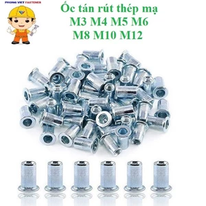10 cái M3-M12 ốc tán rút M3, M4, M5, M6,M8,M10,M12 thép mạ