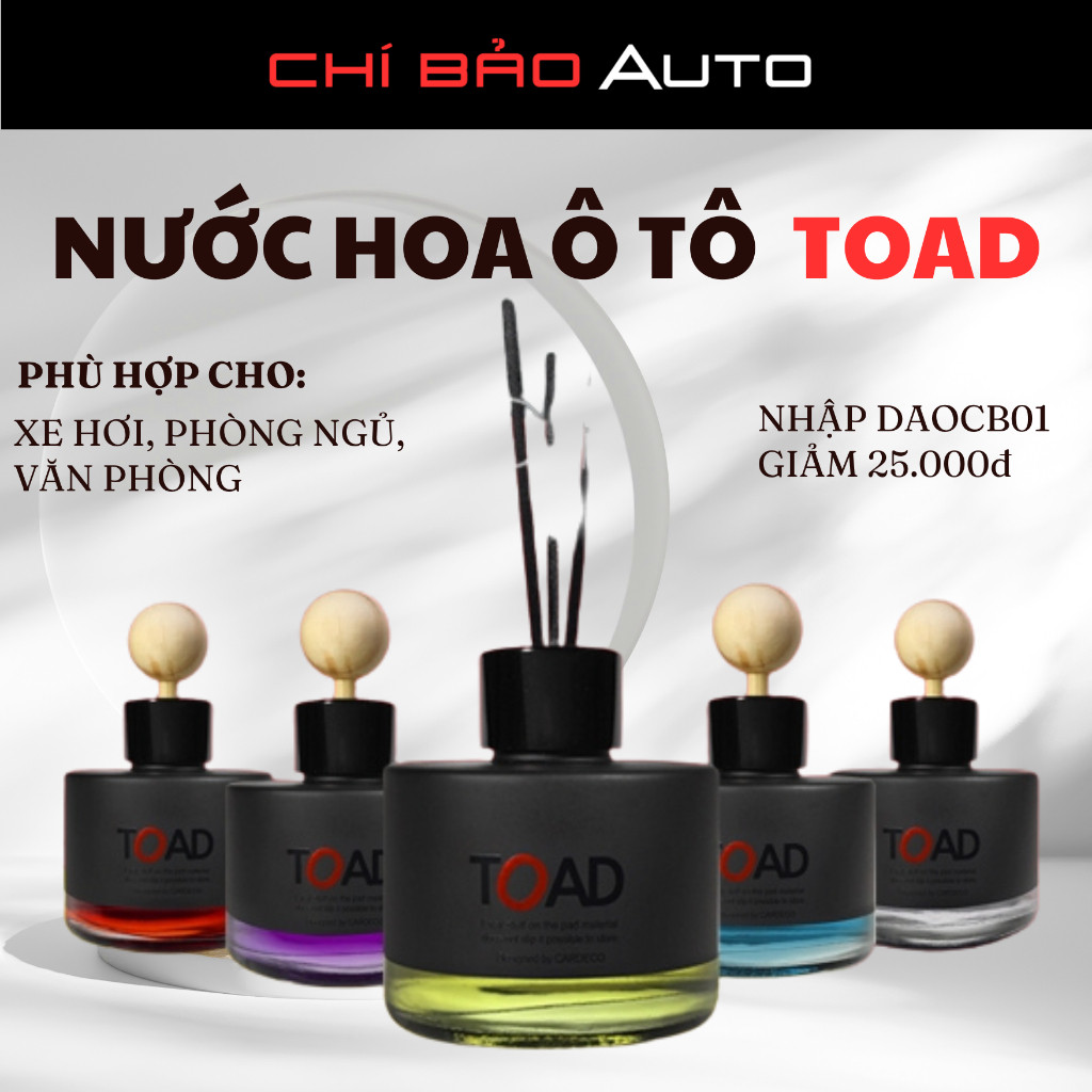 Nước Hoa Ô Tô TOAD Nước Hoa Xe Hơi Cao Cấp Nước Hoa Khử Mùi Ô Tô Thơm Dịu Nhẹ