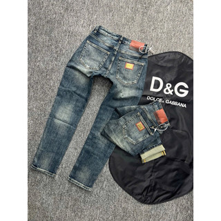 quần bò dài nam màu xanh trơn điểm nhấn tag gương đẹp vải jean dày mềm co giãn nhẹ phom dáng chuẩn siêu cấp quảng chau