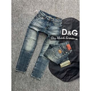 quần bò dài nam màu xanh trơn điểm nhấn tag gương đẹp vải jean dày mềm co giãn nhẹ phom dáng chuẩn siêu cấp quảng chau