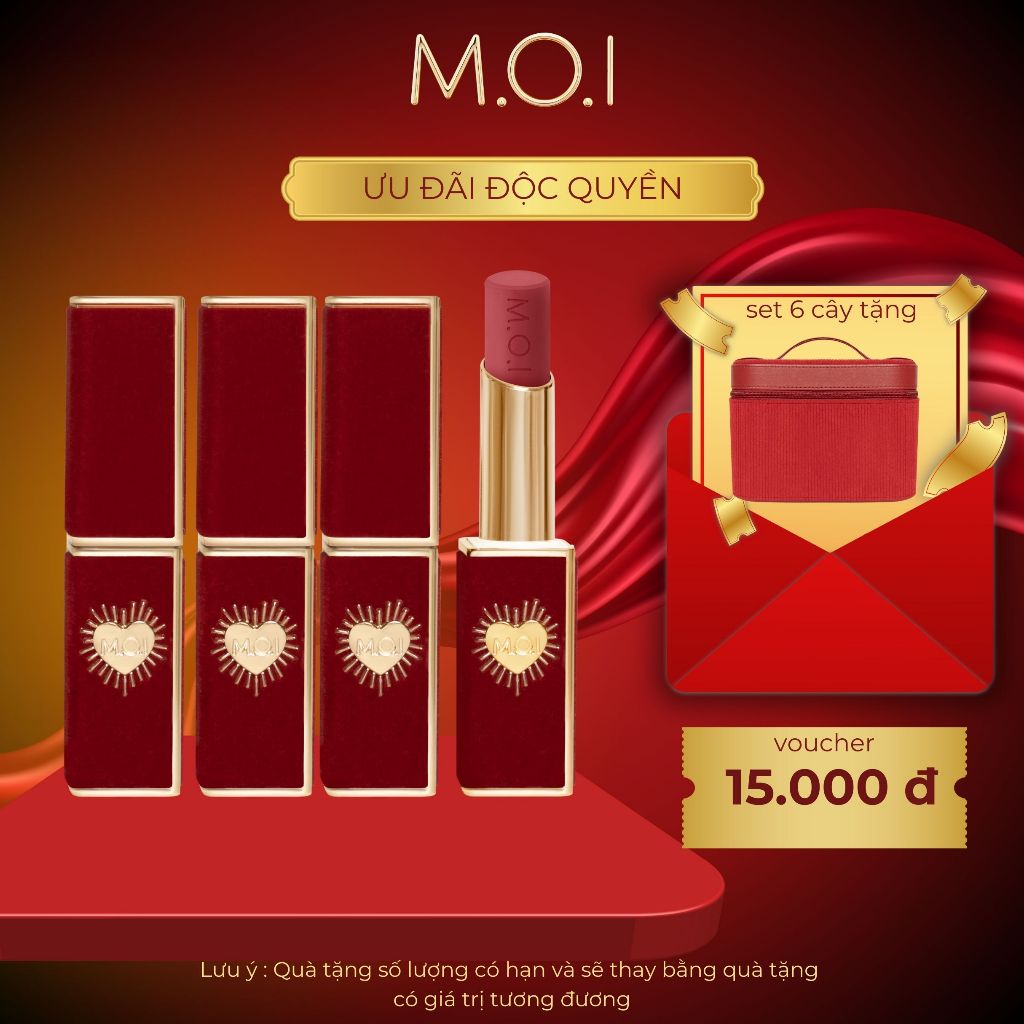 Ảnh Son môi lì cao cấp Queen Of Rose MOI Cosmetics 2.7gr 1