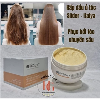 Hấp dầu ủ tóc Keratin Collagen SLIDER Phục hồi tóc chuyên sâu, Mềm mượt tóc, Hương thơm 72h [ Madein italia 500ml ]