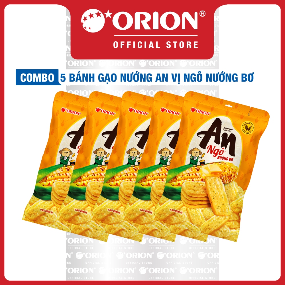 [LIVESTREAM] Combo 5 Túi Bánh Gạo An vị Ngô nướng Bơ (120g/Túi)