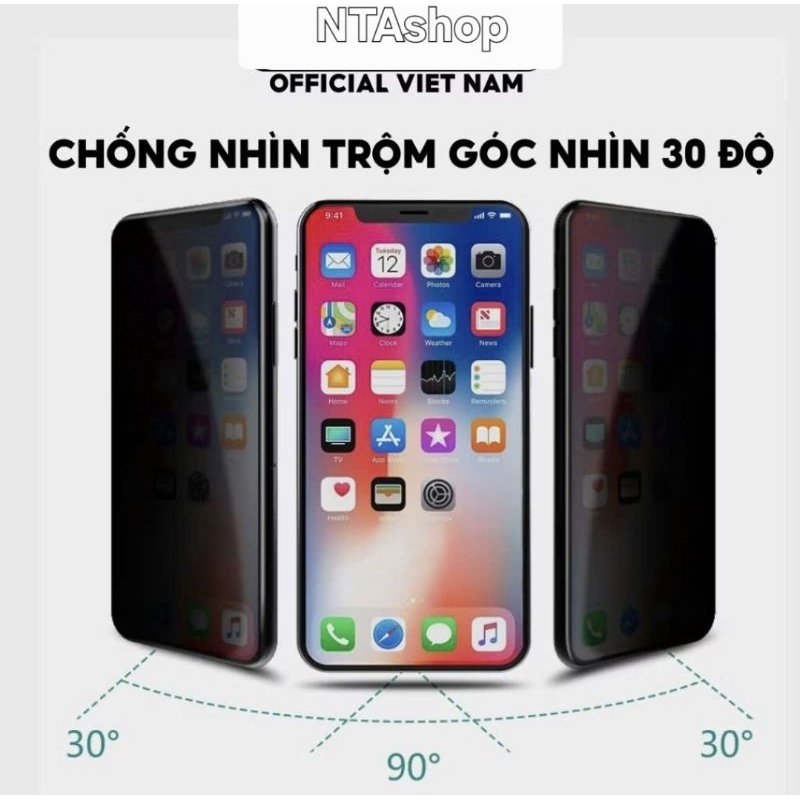 Kính Cường Lực Chống Nhìn Trộm Iphone  Wekome Kingkong X/Xs Max/11 PRM /12 PRM/13 PRM/14 Promax/15 Promax/16/16 Promax