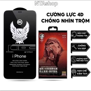 Kính Cường Lực Chống Nhìn Trộm Iphone Wekome Kingkong X/Xs Max/11 PRM /12 PRM/13 PRM/14 Promax/15 Promax/16/16 Promax