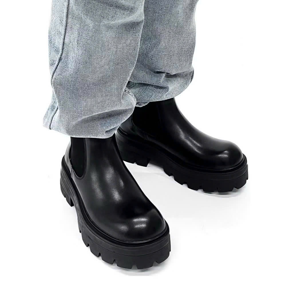 Ảnh Giày da chelsea boots thời trang INICHI G1320 đế cao 7cm 3