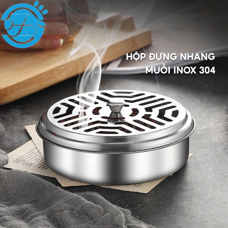 Hộp Đựng Nhang Muỗi Có Nắp Khay Đựng Nhang Muỗi 15cm Có Giá Đỡ Cuộn Nhang An Toàn Chống Bụi Hiệu Quả