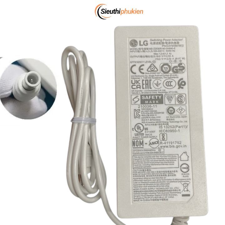 Alimentatore AC Per Monitor LG 29WP500-B, 34WP500-B, 34WP50S, 34WP550 &ndash; Cavo Di Alimentazione Incluso