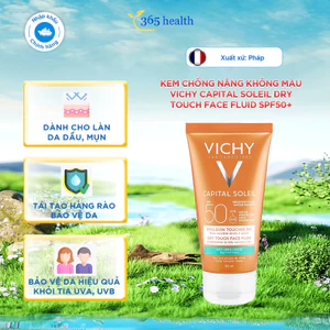 Kem chống nắng không màu Vichy Capital Soleil Dry Touch Face Fluid SPF50+