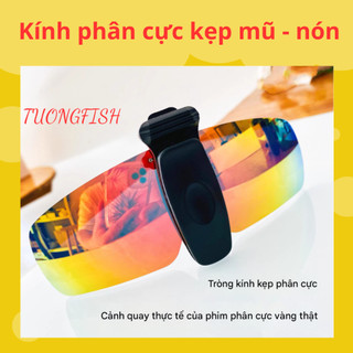 Kính phân cực  kẹp mũ nón câu cá đặc biệt tăng cường độ rõ nét dùng ng