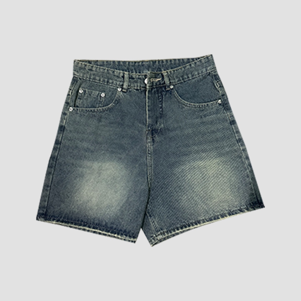 Quần Short Sọt đùi Lửng Ngố Bò Jean Nam Đen Xanh Retro Wash Rách form TRÊN GỐI Avocado | BigBuy360 - bigbuy360.vn