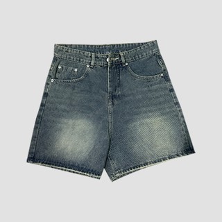 Quần Short Sọt đùi Lửng Ngố Bò Jean Nam Đen Xanh Retro Wash Rách form TRÊN GỐI Avocado