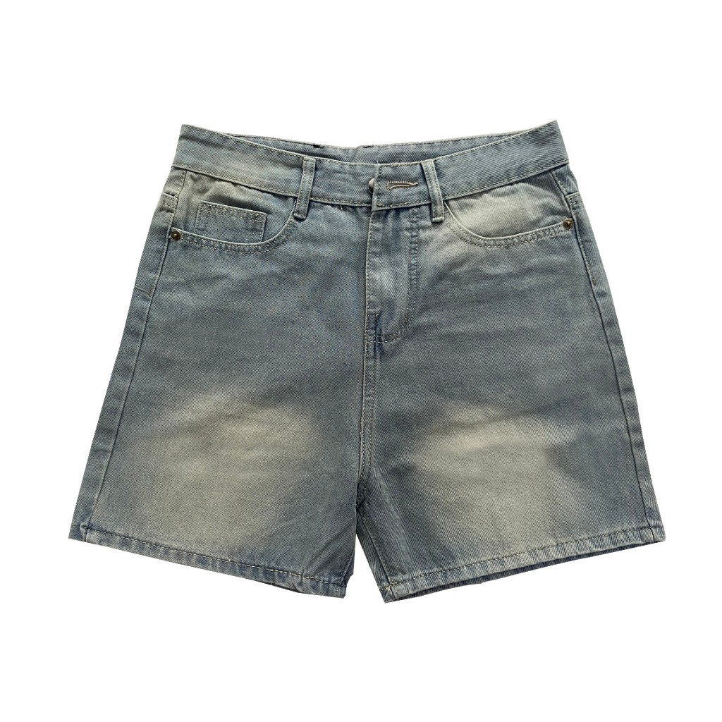 Quần Short Sọt đùi Lửng Ngố Bò Jean Nam Đen Xanh Retro Wash Rách form TRÊN GỐI Avocado | BigBuy360 - bigbuy360.vn