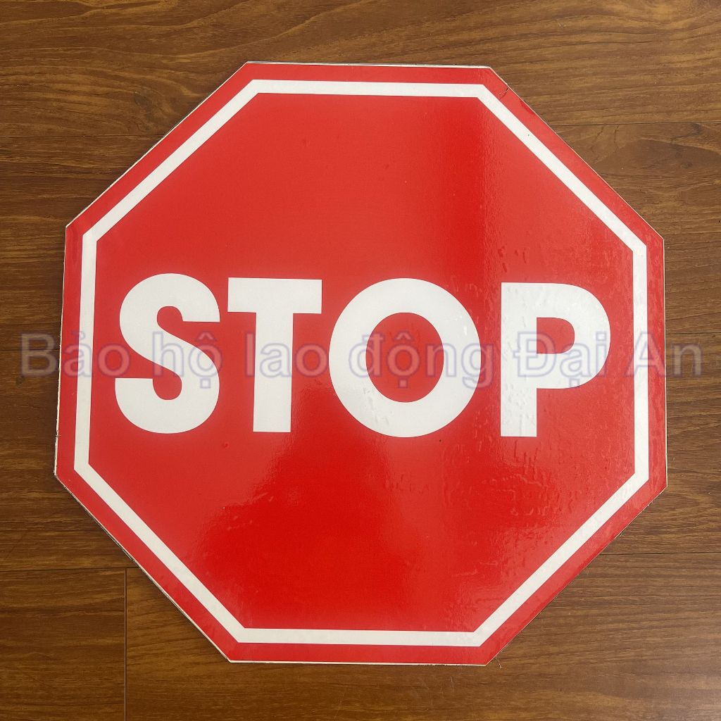 Bảng cảnh báo STOP bát giác chất liệu Alu dán decal D=40cm | Shopee ...